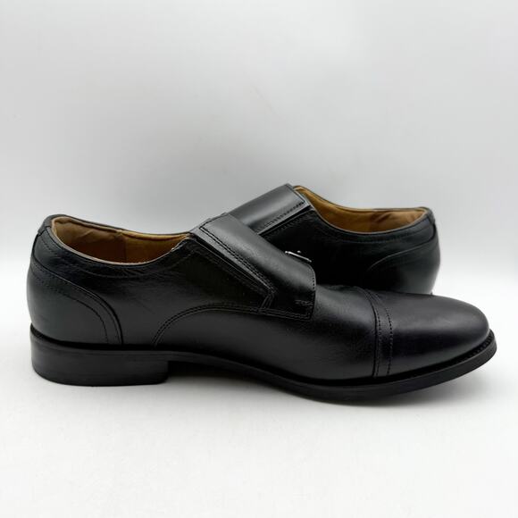 Florsheim Mens Rucci Monk Strap Dress Shoes US 7 Wide Black Leather Slip-On EUC main image 11